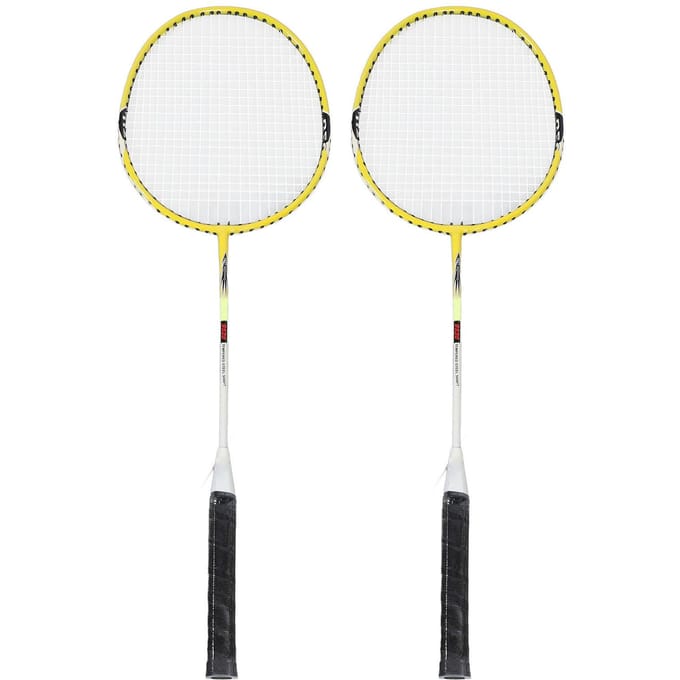 Badminton Racket IJzerlegering Nylon Antislip Grip Draagbaar Badminton Racket met Draagtas voor white