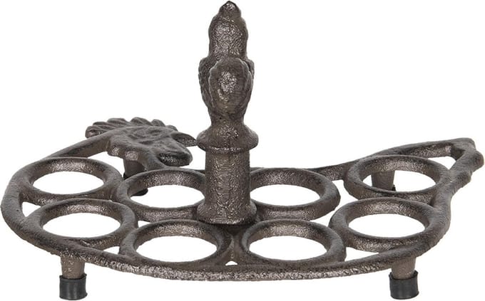 Clayre & Eef Eierhouder 21x16x12 cm Bruin IJzer