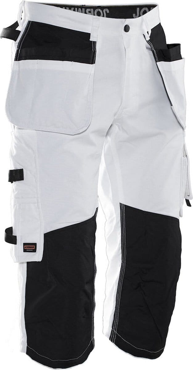 Jobman 2133 Painters' Long Shorts 65213311 - Wit/zwart - C46
