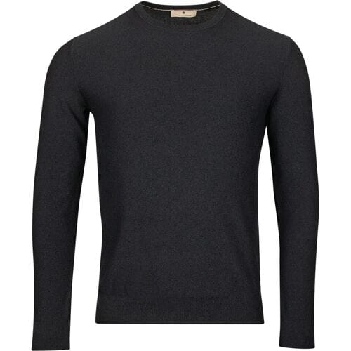 Thomas Maine Trui Crew Neck Piqué Structure Knit Garment Dye Navy / male