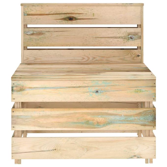 vidaXL - Tuinmiddenbank - pallet - geïmpregneerd - grenenhout