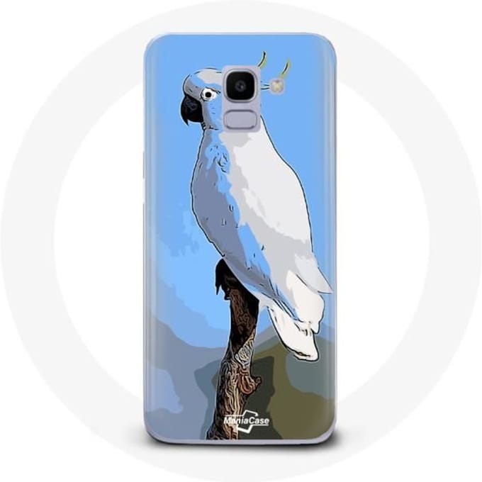 Coque pour Samsung Galaxy A8 2018 Cacatoès Perroquets blanc Oiseaux