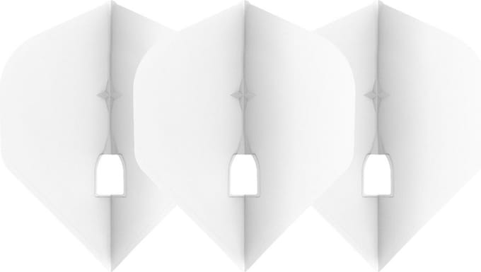 L-Style Champagne Flight L1 Standard Solid White - Dart Flights