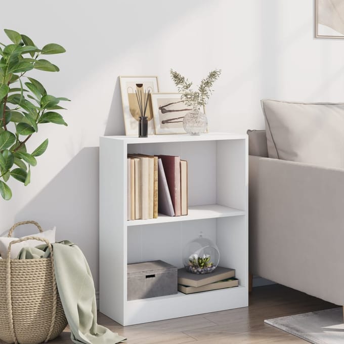 vidaXL - Boekenkast - 60x24x76 - cm - bewerkt - hout - wit