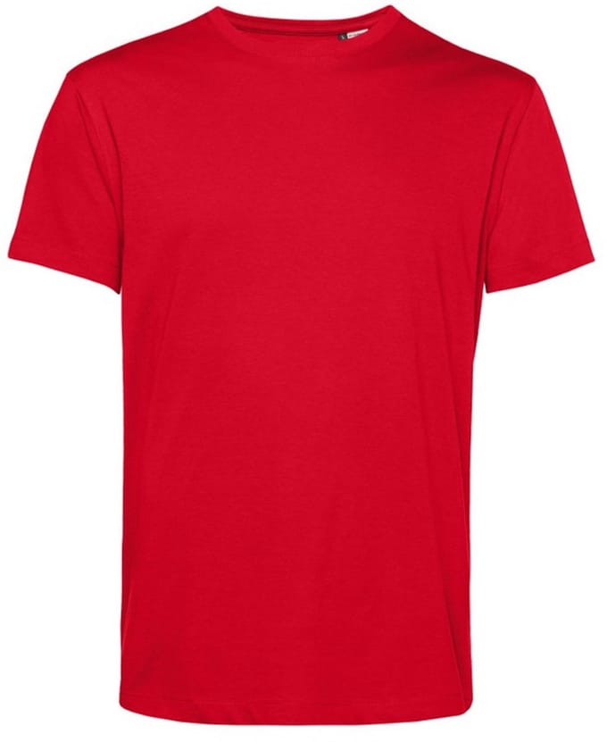 B&C Heren Organisch E150 T-Shirt (Rood)