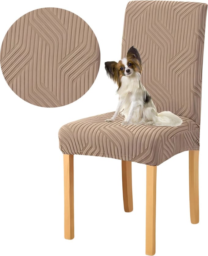 Merkloos - Stoelhoes - Beż Cappuccino - Jacquard - Beschermend