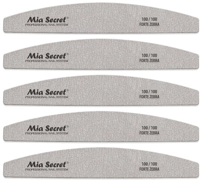Forte Zebra Halfmoon Nagelvijl 100/100 Roze (5stuks)