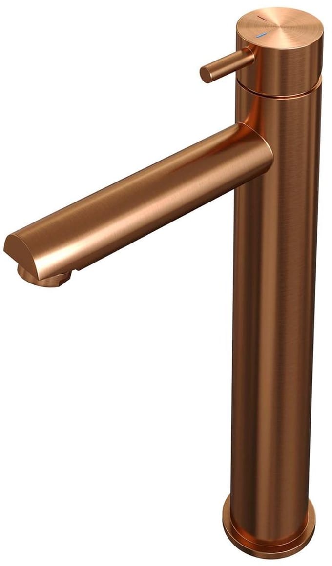 Brauer Copper Edition Verhoogde Opbouw Wastafelmengkraan Model B Koper Geborsteld PVD