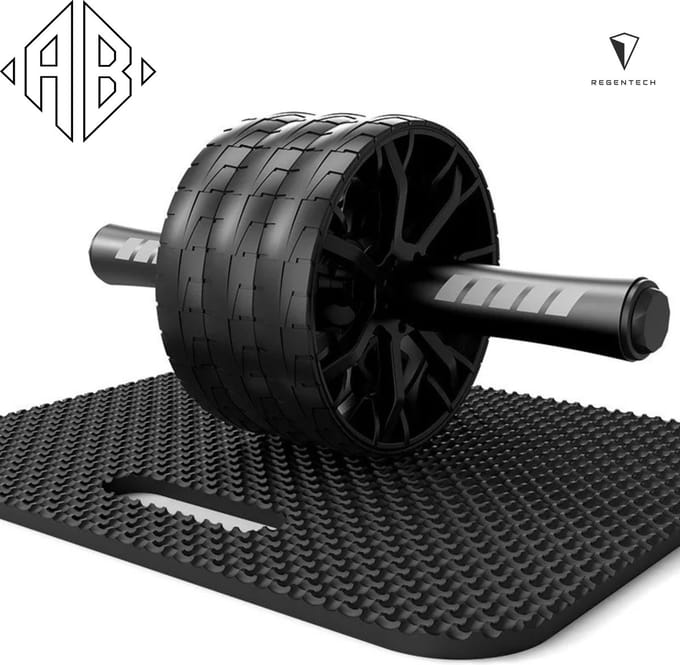 Buiktrainer - Trainingswiel + Fitnessmat - Abb Roller - Buikspieren