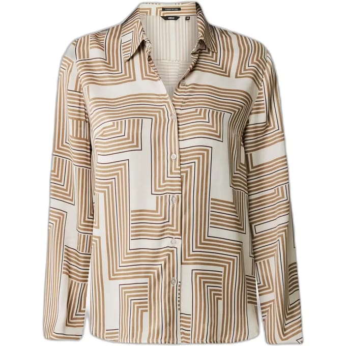 Dames blouse met lange mouwen in grafische patronen Mexx