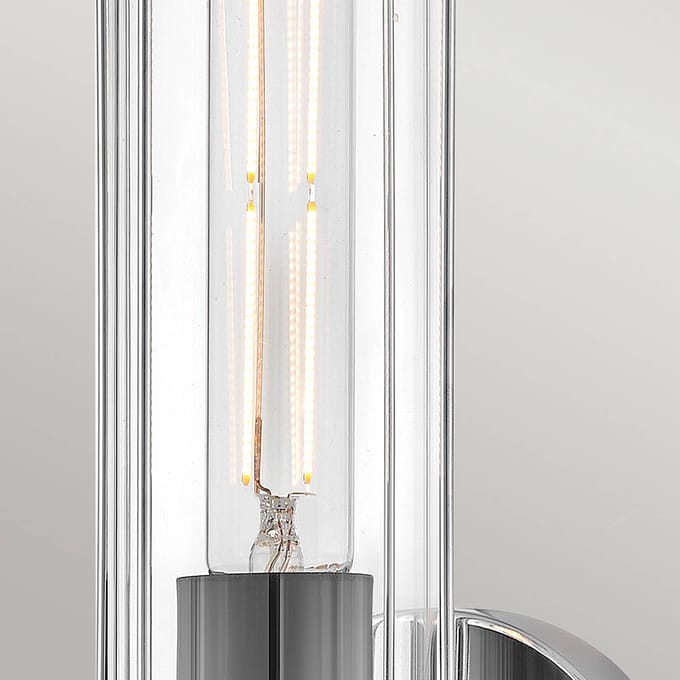 Hinkley LED Wandlamp Masthead | 1X E27 Max 40W | IP44 | Dimbaar | Polished Chrome & Black