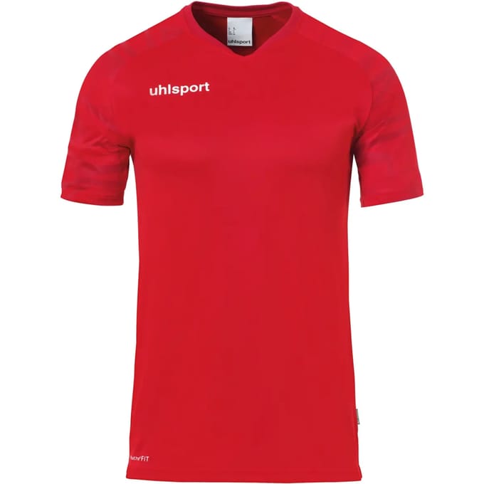 Uhlsport Goal 25 Shirt Korte Mouw Heren - Rood / Wit | Maat: S