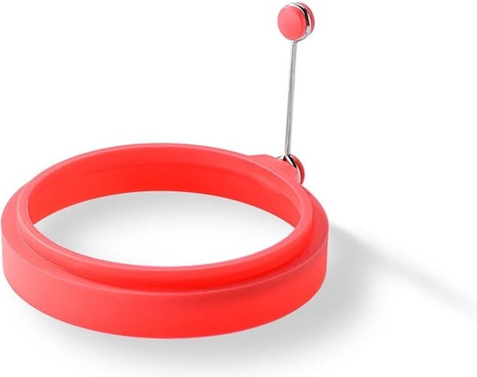 Waledano® Siliconen Bakvorm - Eivorm - Pannenkoekenring - Siliconen Gebakken Eivorm - Pannenkoek Vorm - Rood