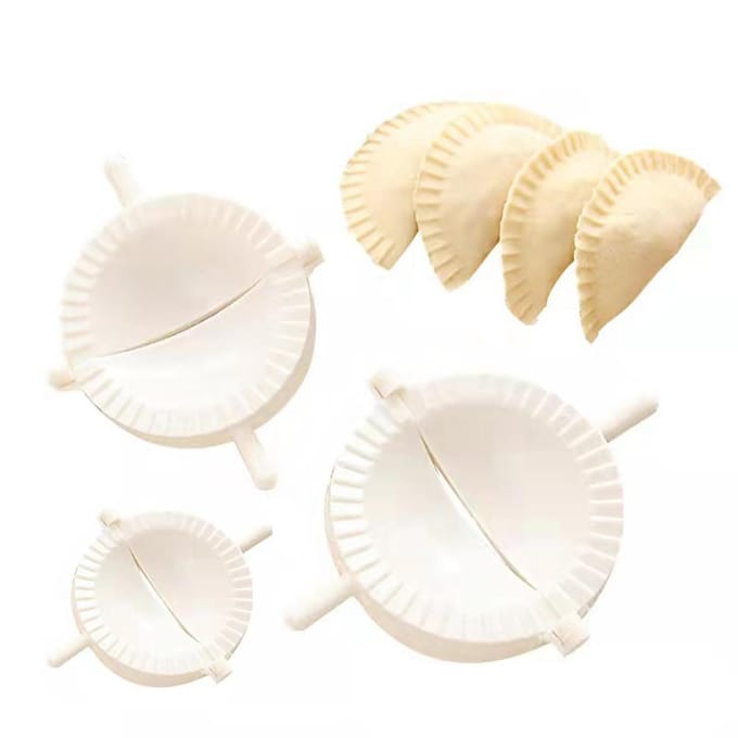 3 Stuks Dumpling Machine Vormen Vleespastei Vormen Keuken Pasta Pers Dumpling Maakgereedschap voor Dumpling L(for 6.5-9kg) white