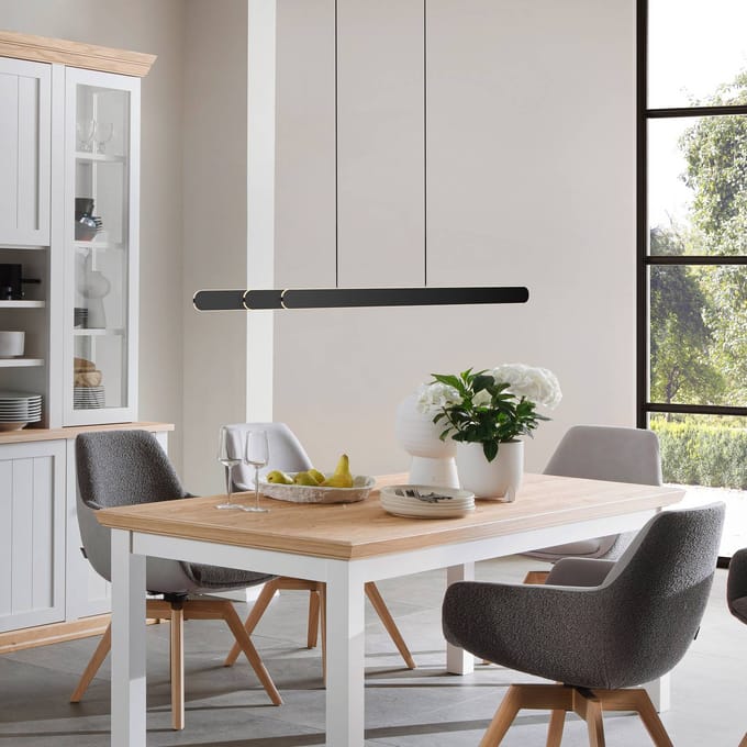 Schöner Wohnen LED hanglamp ADRIANA ROUND zwart, lengte 160 cm, metaal, CCT