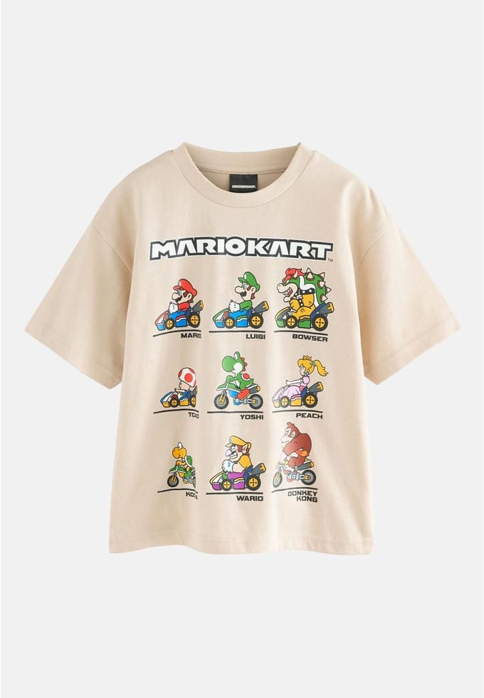 Next - Jongens - Mario Gaming T-shirt - Naturel