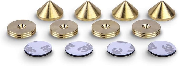 Luidspreker Spikes - Boxen Spikes Kegels - Trillingen Dempen - Massief Messing - 20mm dia 20mm hoogte - Messing