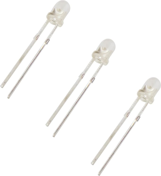 Led assortiment 3 mm. transparant - 400 stuks - 10 kleuren