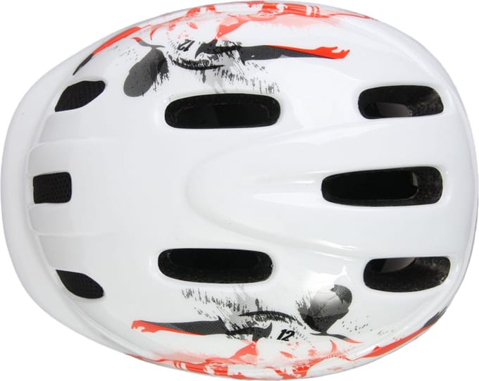 Fischer Kinderfietshelm S/M voetbal wit