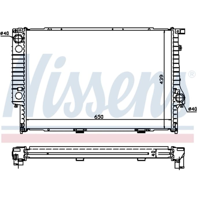 Radiator, motorkoeling NISSENS 60747A