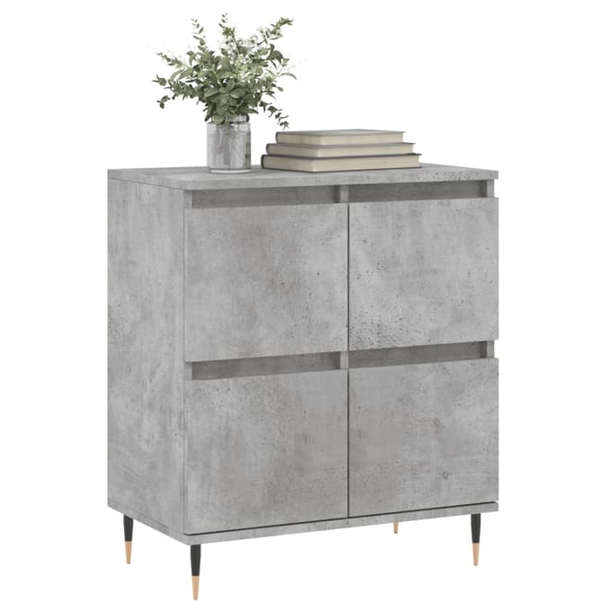 vidaXL - Dressoir - 60x35x70 - cm - bewerkt - hout - betongrijs