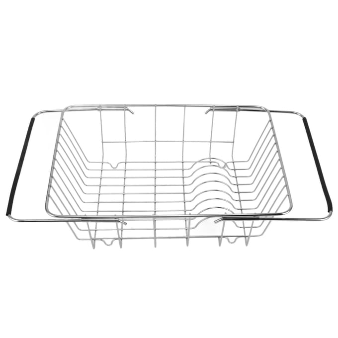 Égouttoir de cuisine rétractable en acier inoxydable polyvalent panier d'égouttage pour évier pour fruits gray