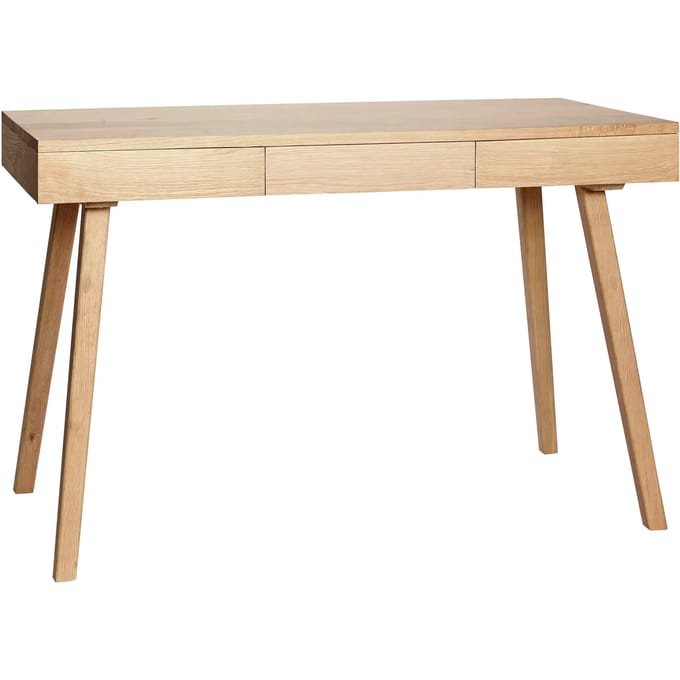 HÜBSCH INTERIOR - Bureau eiken met drie lades FSC®