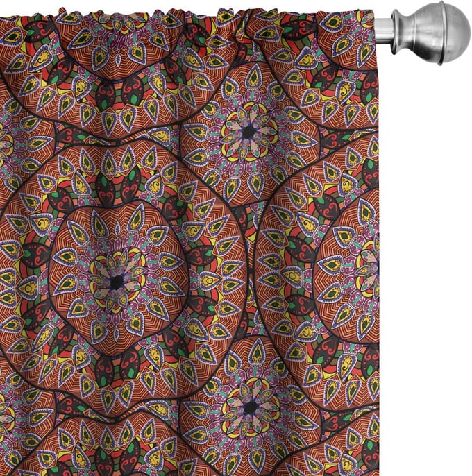ABAKUHAUS – Boheemse Voorhangen – 2x75x225 cm – Mikrofaser