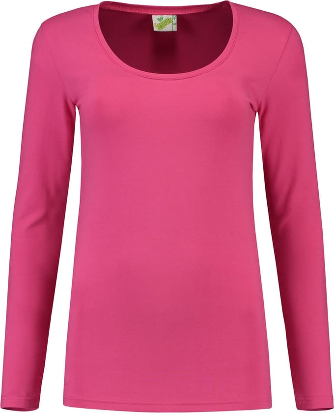 L&S T-shirt Crewneck cot/elast LS for her