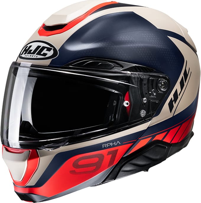 HJC RPHA 91 Rafino Zwart Beige Mc1Sf Systeemhelm - Helm