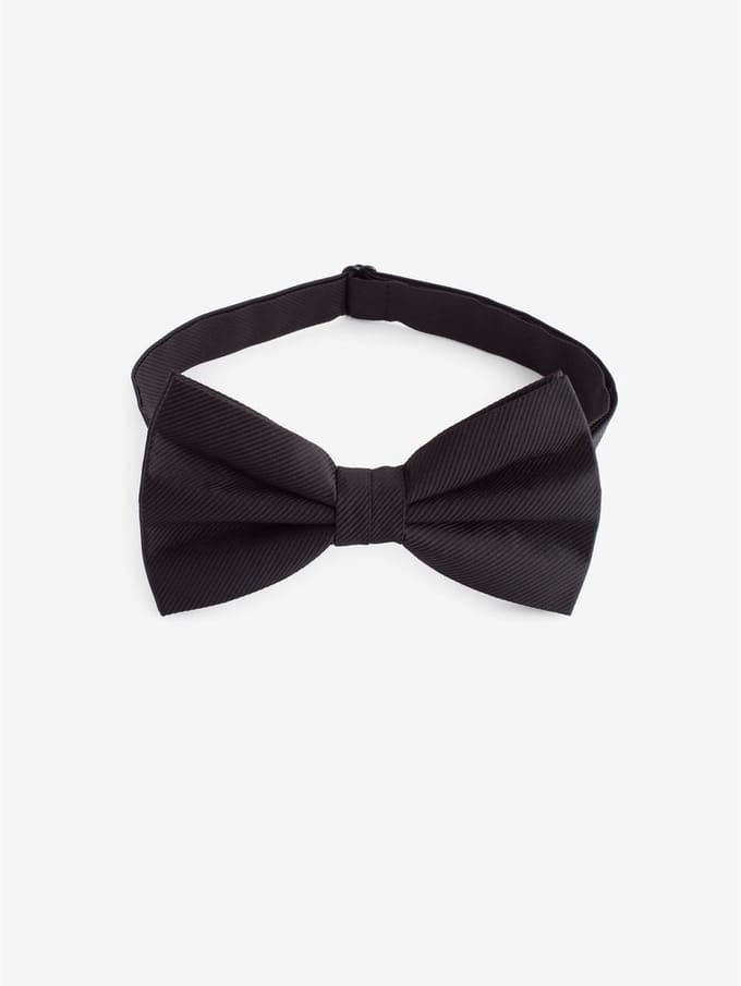 Next - Heren - Twill zijden vlinderdas - Zwart