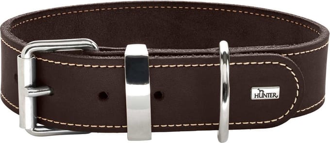Hunter Halsband Aalborg Special Donkerbruin - Hondenhalsband - 65 cm