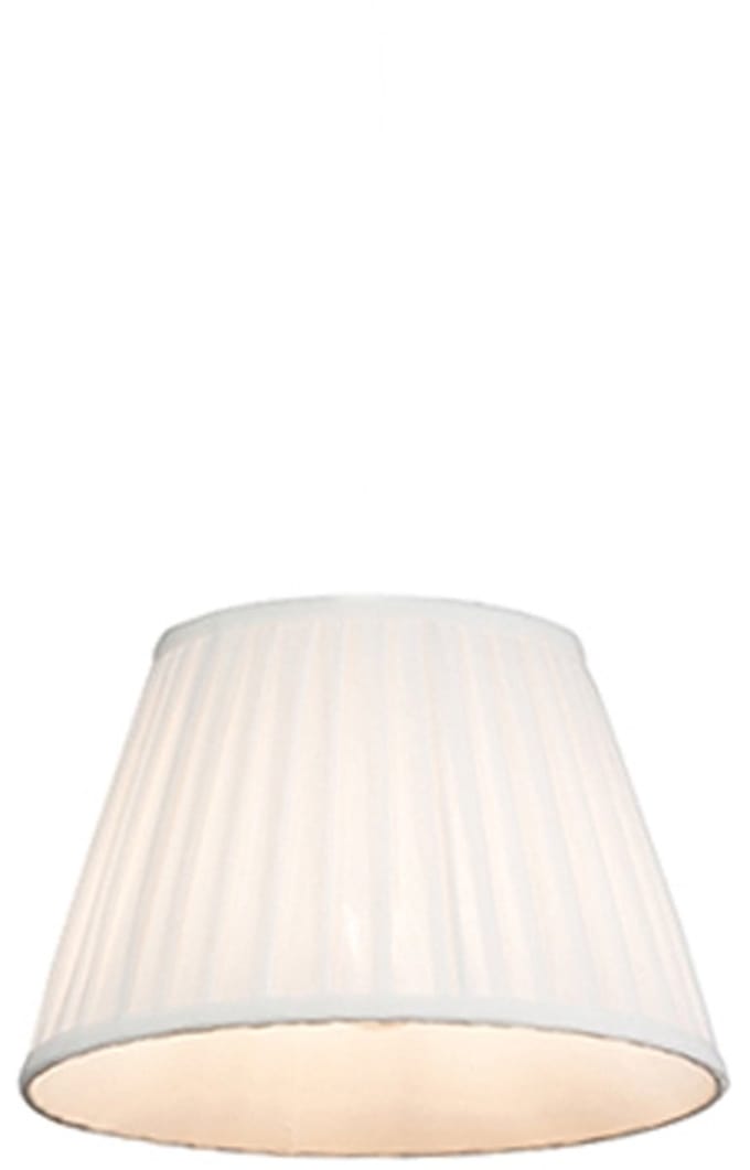 QAZQA plisse - Retro Lampenkap - Ø 250 mm - Crème -