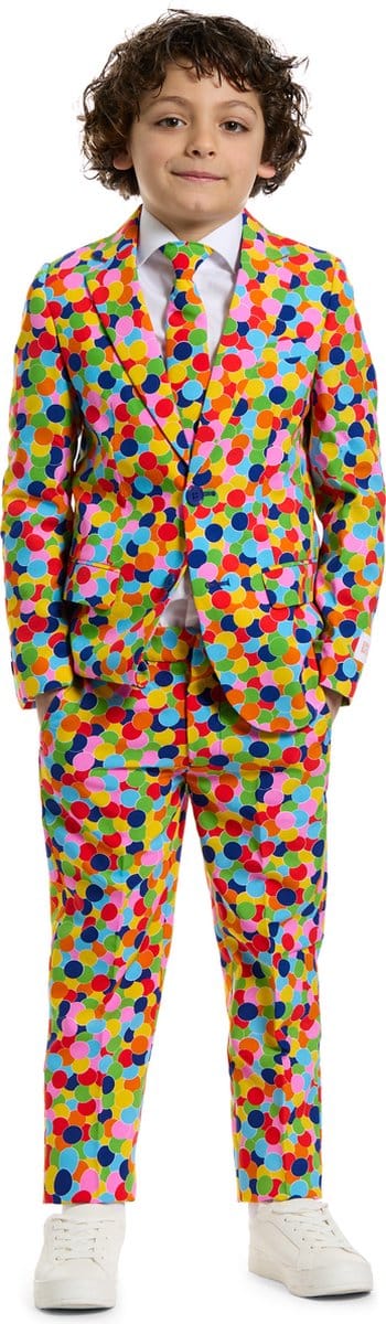 OppoSuits Confetti Pak - Jongens Pak - Carnavalskleding - Kostuum - Maat: EU122/128