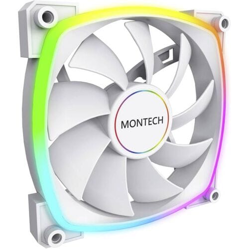 Montech AX140 PWM WH - Case ventilator - 140mm - Wit met RGB-licht - 28 dBA
