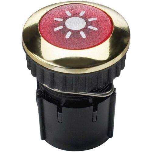Grothe 63042 Belknop 1-voudig Goud 12 V/1,5 A