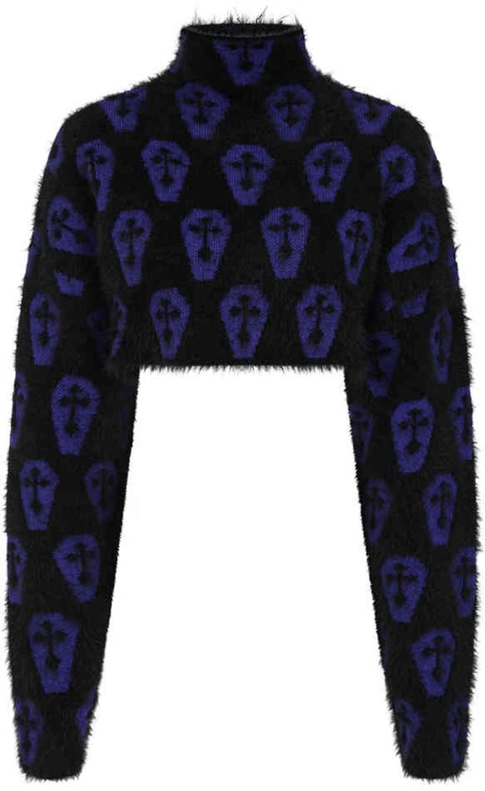 Banned - Gothic Gebreide trui - Lyric Jumper - M tot XL - voor Vrouwen - zwart-lila