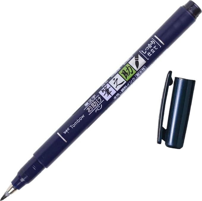 Tombow Fudenosuke Brushpennen Set van 2: Hardbrush en een Softbrush