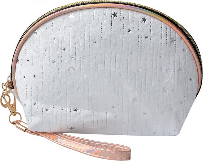 Juleeze Toilettas Dames 22x8x14 cm Wit Polyester