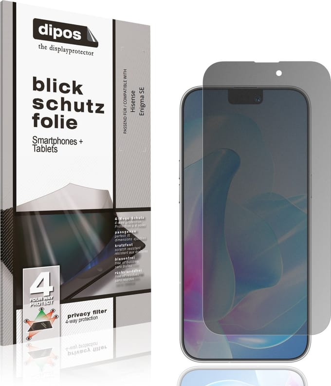 dipos – Matte Privacy Screenprotector geschikt voor Hisense Enigma SE | Anti-Spy Beschermfolie