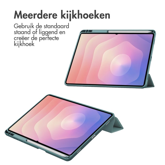 imoshion Trifold Hardcase Bookcase voor de Samsung Galaxy Tab S11 / S12 Ultra - Groen