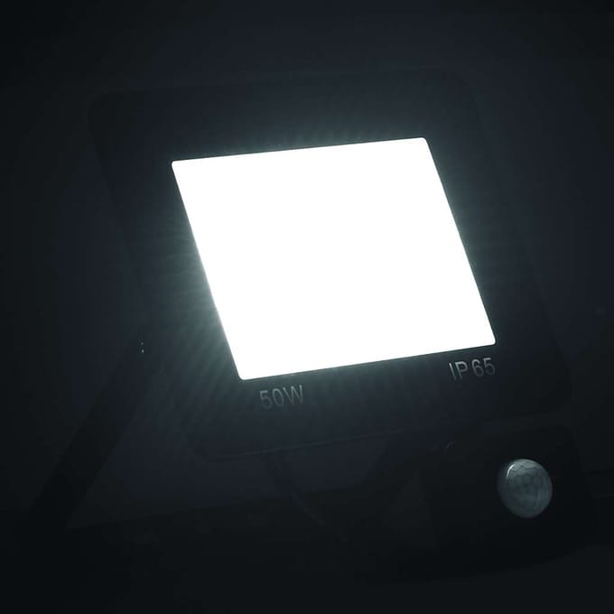vidaXL Spotlight met sensor LED 50 W koudwit