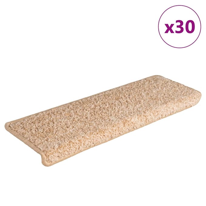 vidaXL - Trapmatten - 30 - st - 65x21x4 - cm - Goud - Rechthoekige - Rand