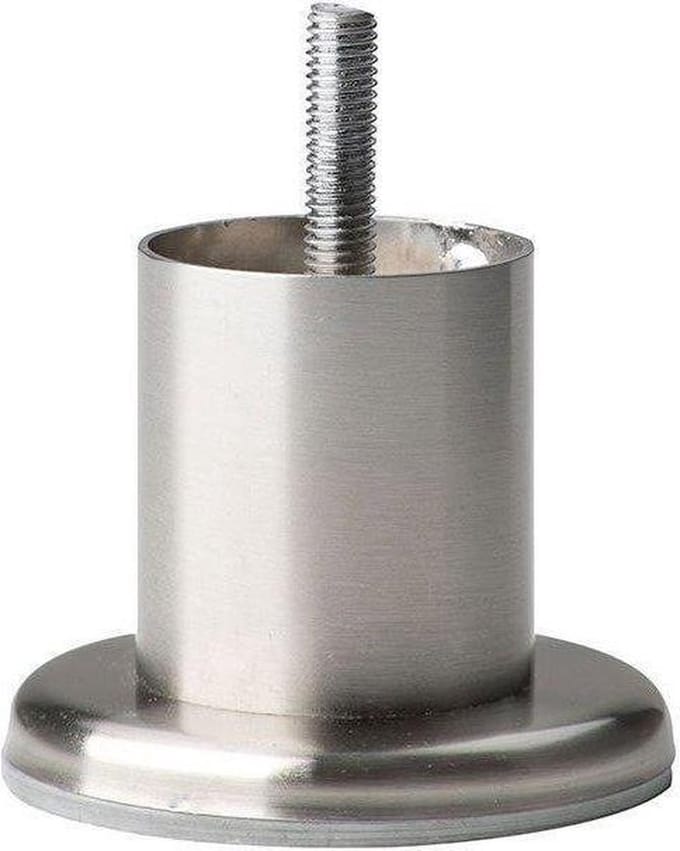 Ronde RVS Meubelpoot - 5 cm (M8) - Bankonderdeel