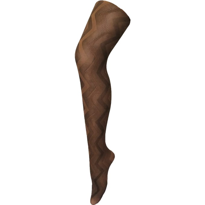 Sock Snob Dames80 denier ondoorzichtig patroon panty's - Argyle Brown
