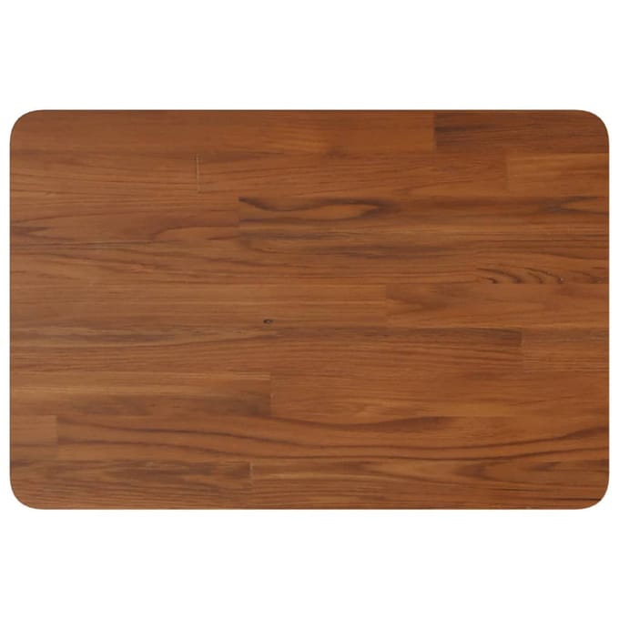 vidaXL - Wastafelblad - 60x40x2,5cm - behandeld - massief - hout - donkerbruin
