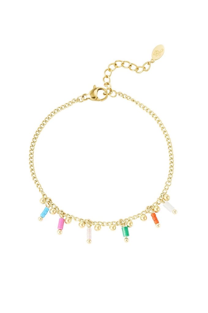 Armband Messy colors - goud