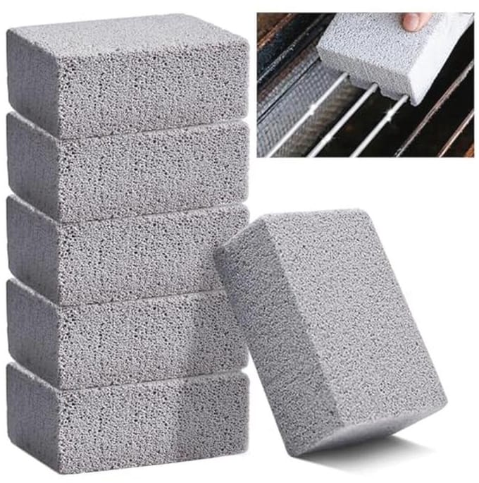6 Stuks Puimsteen Reinigingsstenen voor BBQ en Grill