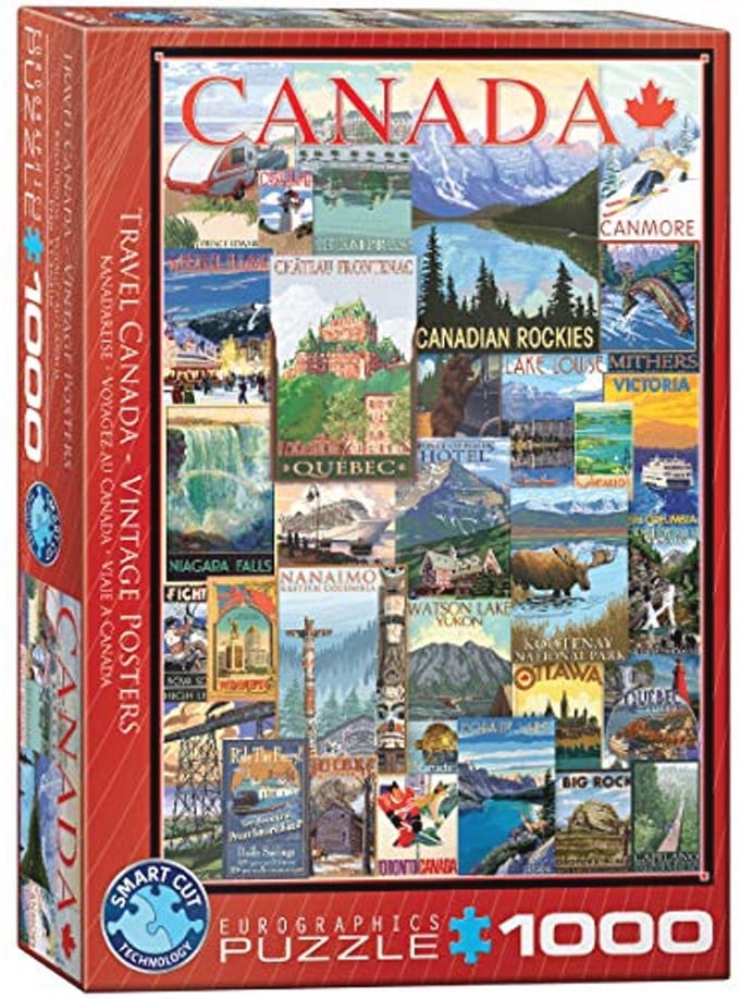 Vintage Reisbestemmingen Puzzel van 1000 Stukjes