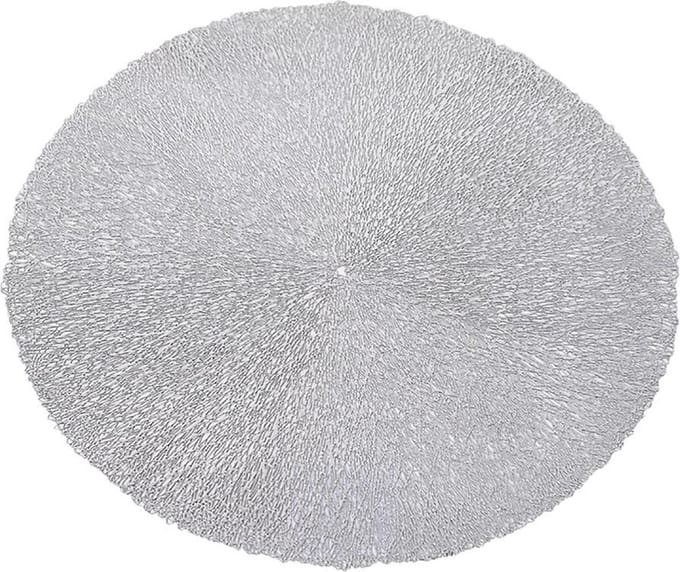 Rasteli Placemat Zilver D 38 cm Voordeelset van 4 stuks
